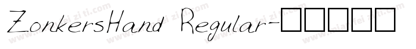 ZonkersHand Regular字体转换